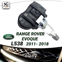 4x GENUINE RANGE ROVER EVOQUE L538 TPMS tyre pressure valve sensor 2011-2018