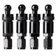 4x Replacement Metal Valve In Black For Tpms Sensors (tpms Sensor Not Included!)