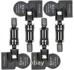 4x TPMS Tire Pressure Sensors Metal Valve Black for Volvo C30 C70 S40 S60 S80 V