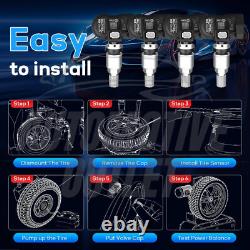 4x TYRE PRESSURE SENSOR TPMS MX-SENSOR 433MHZ 315MHZ 2 IN1 PROGRAMMABLE TS501