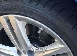 5 PACK TPMS Tyre Pressure Monitor Valve Caps Set Silver Safe Fits Cars, Vans