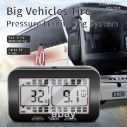 6 Sensor Solar TPMS Tire Pressure Monitoring System for RV/Caravan/Truck/Trailer