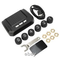 6 Wheel Truck Tire Pressure Monitoring System Wireless Solar Power TPMS Monitor