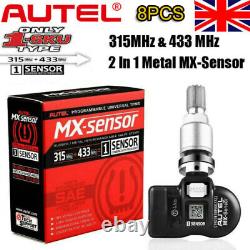 8PCS Autel TPMS MX-Sensor 315MHz 433MHz 2in1 Programmable Sensor Tire Pressure