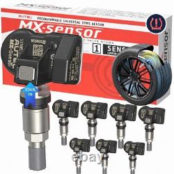 8 Pack Autel TPMS MX-Sensor 315MHz & 433MHz Universal Programmable Sensors Metal