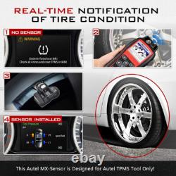8 Pack Autel TPMS MX-Sensor 315MHz & 433MHz Universal Programmable Sensors Metal