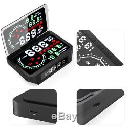 Ancel OBD2 Car HUD TPMS Tire Pressure Monitor Diagnostic Speed Temperature