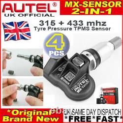 Autel TPMS MX-sensor 433 315Mhz Metal Valve Tyre Pressure Monitoring Sensor UK