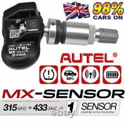 Autel TPMS MX-sensor 433 315Mhz Metal Valve Tyre Pressure Monitoring Sensor UK