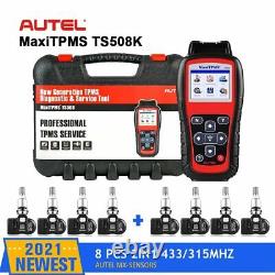 Autel TS508K TPMS Tire Pressure Monitoring Scanner 8x 315MHz & 433MHz Sensors