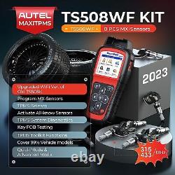 Autel TS508WFK-8 Tire Pressure Monitor System Relearn Reset Tool + 8 TPMS Sensor