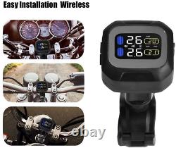 Bediffer Universal Motorcycle Wireless TPMS Sensor Tire Pressure Monitor System