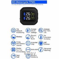 CAREUD Motorcycle TPMS Tyre Tire Pressure Monitoring System +2 Sensor Waterproof