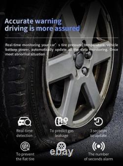 CAREUD T802C-NF Solar TPMS Car Tire Pressure Monitoring System+4 Internal Sensor