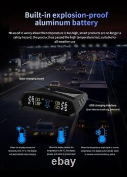 CAREUD T802C-NF Solar TPMS Car Tire Pressure Monitoring System+4 Internal Sensor