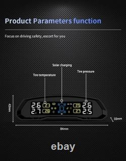 CAREUD T802C-NF Solar TPMS Car Tire Pressure Monitoring System+4 Internal Sensor