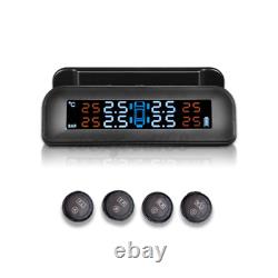 C-260 Car Tire Pressure Monitoring System Solar Real-time Tester LCD Screen 4 Se