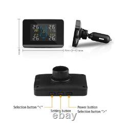 Car Auto Dual USB Wireless TPMS Tire Tyre Pressure Monitoring System+4 Sensors