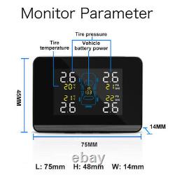 Car Auto Dual USB Wireless TPMS Tire Tyre Pressure Monitoring System+4 Sensors
