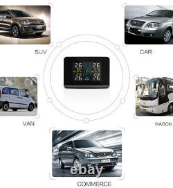 Car Auto Dual USB Wireless TPMS Tire Tyre Pressure Monitoring System+4 Sensors