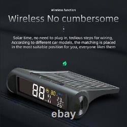 Car TPMS Tire Pressure Monitoring System Wireless Solar USB With4 External Sensors