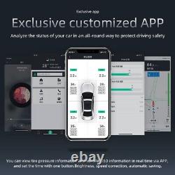 Car TPMS Tire Pressure Monitoring System Wireless Solar USB With4 External Sensors