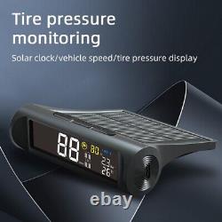 Car TPMS Tire Pressure Monitoring System Wireless Solar USB With4 External Sensors