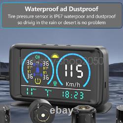 Car Tire Pressure Monitoring System Color LCD Display with 6 External Sensors