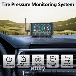 Car Tire Pressure Monitoring System Color LCD Display with 6 External Sensors