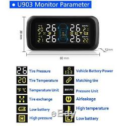 Car Wireless TPMS Tire Tyre Pressure Monitoring System + 4 External Sensors