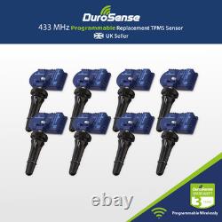 DuroSense Compact TPMS Tyre Pressure BLANK Programmable Sensor 8 Pack Rubber