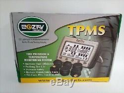 EEZTire TPMS4 Real Time Tire Pressure Monitoring System 4 Anti-Theft Sensors NEW