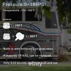 Easesuper Tire Pressure Monitoring System for RV Trailer, Solar TPMS with 6 & A