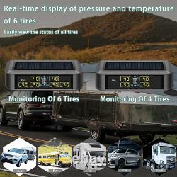 Easesuper Tire Pressure Monitoring System for RV Trailer, Solar TPMS with 6 & A