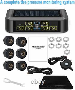 Easesuper Tire Pressure Monitoring System for RV Trailer, Solar TPMS with 6 & A