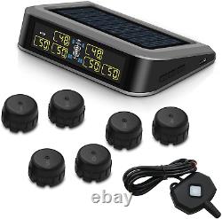 Easesuper Tire Pressure Monitoring System for RV Trailer, Solar TPMS with 6 & A