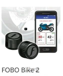 FOBO BIKE 2 Black BLUETOOTH 5 TYRE PRESSURE MONITOR SYSTEM TPMS iOS ANDROID