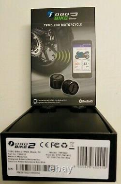 FOBO BIKE 2 Black BLUETOOTH 5 TYRE PRESSURE MONITOR SYSTEM TPMS iOS ANDROID