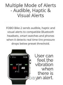FOBO BIKE 2 Black BLUETOOTH 5 TYRE PRESSURE MONITOR SYSTEM TPMS iOS ANDROID