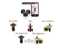 FOBO Bike Trike Tire Pressure Monitoring Systems iOS/Android Bluetooth Silver