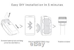 FOBO Car Tire 2 Pressure Monitoring Systems iOS/Android Bluetooth 5.0 Silver