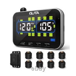 GUTA Trailer Tire Pressure Monitoring System, RV Tire Pressure Monitor with 8