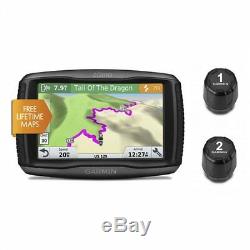 Garmin zumo 595LM Motorcycle GPS with Two Tire Pressure Monitor Bundle 01603-00