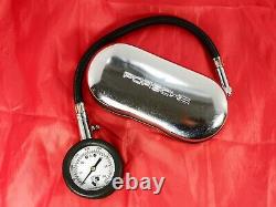 Genuine Porsche Tyre Pressure Gauge In Original Chrome Case Rare