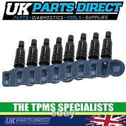 Hamaton EU-Pro TPMS Tyre Pressure Sensors PACK OF 8 BLACK STEM