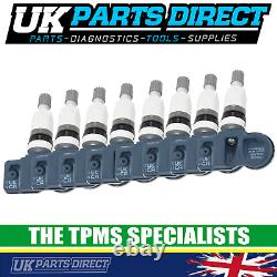 Hamaton EU-Pro TPMS Tyre Pressure Sensors PACK OF 8 SILVER STEM