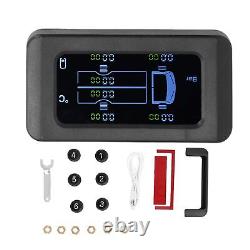 Hot Tire Pressure Monitor Solar USB Charging 0-8.5bar 122PSI Truck TPMS With 6