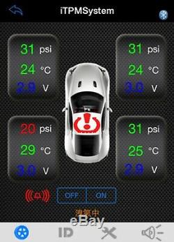 ITPMS Tire Pressure Monitor System Bluetooth Car Motorcycle Android iPhone Cap