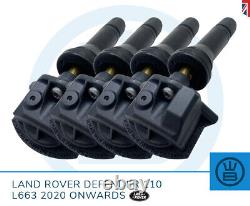 LAND ROVER DEFENDER 110 L663 TPMS tyre pressure rubber valve sensor x4 OE 2020