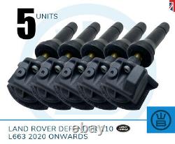 LAND ROVER DEFENDER 110 L663 TPMS tyre pressure rubber valve sensor x5 OE 2020